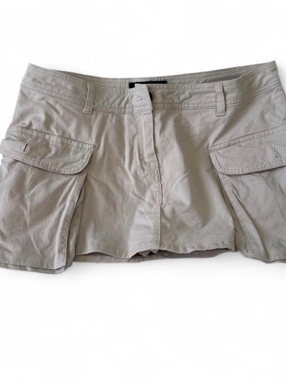 refuge Khaki Cargo Mini Shorts